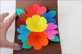 Materials and tools to make a birthday card with pop up watercolor flower: Sending Love Across The Miles Making A Pop Up Card Loulou Downtown