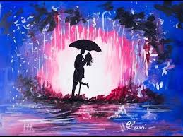 Love Birds Valentines Day Painting Step By Step Painting Using Acrylic Colours Painting Jimena Journal In 2020 Love Painting Painting Abstract Art Poster