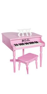 Amazon Com Schoenhut Baby Grand Piano Child Piano With Bench Learn To Play Kids Piano Keyboard For Beginners Musical Instruments For Toddlers Piano For Kids 3 Years And Up