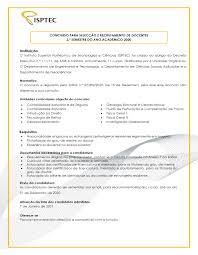 Sou também formador certificado e tirei mais tarde um mestrado em. Concurso Para Seleccao E Recrutamento De Docentes Para 2 Âº Semestre Do Ano Academico 2020 Isptec