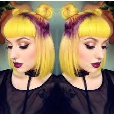Nails Yellow Purple Hair Colors 60 Ideas Neon Hair Neon Hair Color Hair Color Purple