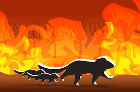 Maybe you would like to learn more about one of these? Siluetas De Demonios De Tasmania Que Corren De Incendios Forestales En Australia Animales Muriendo En Arbustos Quemando Arboles Ilustracion Del Vector Ilustracion De Desastre Fuego 169294634
