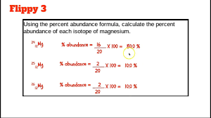 Calculating Percent Abundance And Average Atomic Mass Youtube