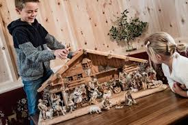 What can you buy at 'the stationer's'? Large Range Of Nativities Carved In Wood Made By The Artists Of Val Gardena Buy On Line Nativity Set Of Dp Woodcarvings