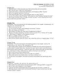 The Outsiders Worksheets Outsiders Worksheets The Outsiders Chapter One Worksheets