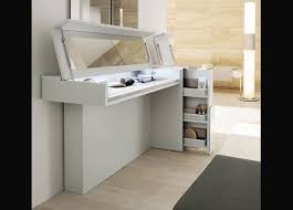 Clever Hideaway Makeup Table Storage Close The Lid Hide The Mess Dressing Table Design Modern Dressing Table Designs Corner Dressing Table