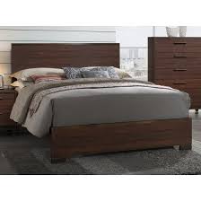 Size queen wood headboards : Coaster Edmonton Queen Bed With Wood Headboard In Rustic Tobacco
