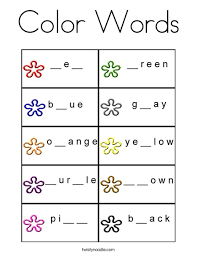 The set includes facts about parachutes, the statue of liberty, and more. Color Words Coloring Page Twisty Noodle