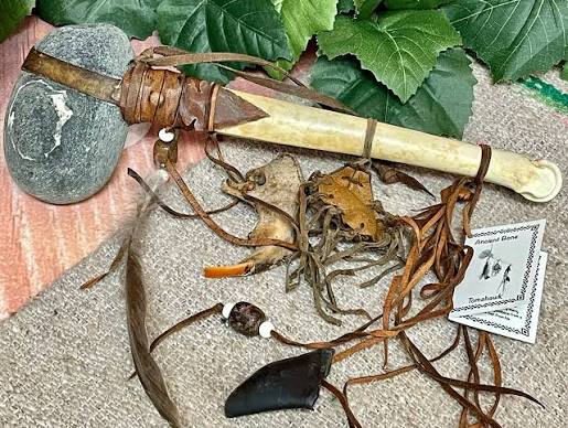 Native American Spirit Deer Bone Tomahawk 12.75" -Navajo (t15)