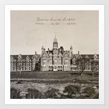 Bradlee, superintendents, image galleries, time lines, videos historic images maps, floor plans, patient artwork, records, files Danvers State Hospital Danvers Lunatic Hospital Kirkbride Art Print By Kirkbride Style Society6