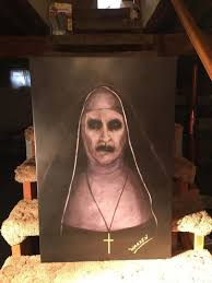 Conjuring 2 valak nun painting. The Conjuring 2 Demon Nun Valak Painting James Wan Vera Farmiga Annabelle 1844030693