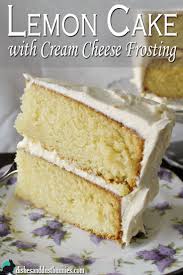 Lemon Cake With Cream Cheese Frosting Dishes And Dust Bunnies Delicious Lemon Cake Lemon Desserts Desserts
