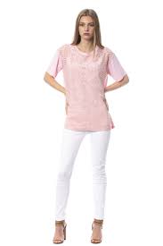 P Light Pink Tops T Shirt Trussardi Jeans Brandsgateway