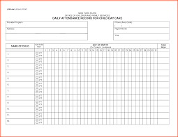 Image Result For Monthly Attendance Sheet For Home Daycare Attendance Sheet Attendance Sheet Template Kids Daycare