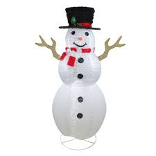 Pre lit snowman christmas tree. Northlight 6 Pre Lit Chenille Swirl Large Snowman With Top Hat Christmas Outdoor Decoration Target