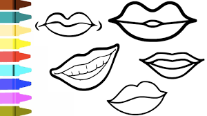 Lips coloring page from face and body category. Lips Coloring Page Coloring Toy Lips Painting For Toddlers And Drawing For Kids Coloring Pages Youtube