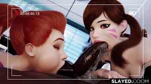 Slayed.coom Dva and Brigitte Black Cock Hentai