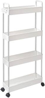 Boasting superior designs and unparalleled style, these laundry room cart leave no stoned unturned to enhance the appearance of your entire home. Bedroom Bathroom Solejazz 3 Tier Storage Trolley Cart Slide Out Rolling Utility Cart Mobile Storage Shelving Organizer For Kitchen Plastic White Narrow Places Laundry Room Storage Trolleys Home Kitchen Organideia Pt