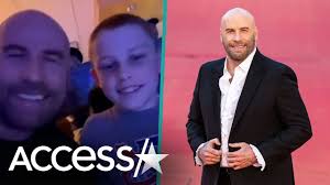 John Travolta & Son Benjamin Beam At Stanley Cup Playoffs Game