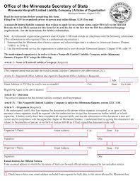 How To Start A Domestic Llc In Minnesota Articles Of Organization Start Your Small Business Today