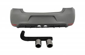 Rear Bumper With Exhaust System Suitable For Vw Polo 6r 2009 2018 R400 Design Without Pdc Diamond Car Wash Wheels