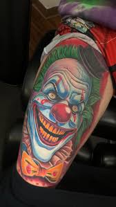 Fully Healed 🤡 , #palhaço #clowntattoo #tatuagem #colortattoos  #bluediamond #attleboro #tattoostudio #bostontattoo #rhodeislandtattoo ,  Made using , @bishoprotary , @stencilstuff , @rawpigments , ...