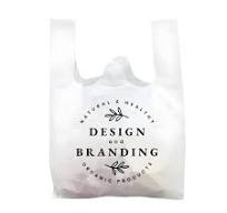 Muka Custom Plastic Shopping Bags with Handles Sturdy T shirt Bags for  Merchandise Retail Grocery Bags