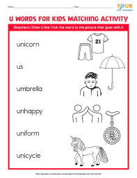 Bingo games for both big and little letters. Words That Start With U For Kids