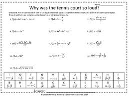 Calculus worksheets 04.38 analyzing first and second derivative graphs worksheet solutions.pdf (111k). Finding Derivative With The Power Rule Riddle Worksheet Tpt