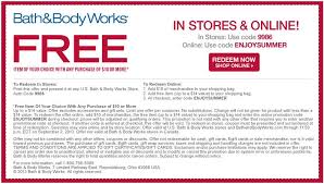 Hot Free Item With 10 00 Purchase Bath And Body Works Printable Coupons Coupon Apps Coupons