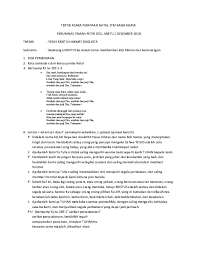 Doc Tertib Acara Perayaan Natal Stm Kasih Agave 68 Copy Andy Roe Academia Edu Contoh acara natal, jika ingin salinan bisa mengirimkan email ke chompey@ymail.com atau via sms ke 081264320600 by chompeys in types > creative writing. tertib acara perayaan natal stm kasih