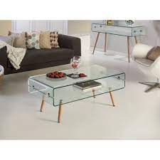 Pair of rectangular branco and preto coffee tables in caviuna wood, brazil 1960s. Schuller 842016 Glass Ii Coffee Table Beechwood Leg Ideas4lighting Sku68721i4l