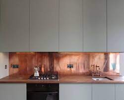 I am looking for hammered copper sheet metal to build a vent hood out of. Kitchen Backsplash Ideas Go Metallic Apartment Therapy