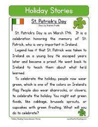 Reading Comprehension Worksheet St Patrick S Day St Patrick Day Activities Holiday Reading Comprehension St Patrick S Day Story