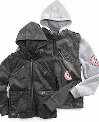 Urban Republic Kids Jacket Little Boys Faux Leather Jacket With Hood Leather Jacket With Hood Kids Jacket Faux Leather Jackets
