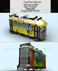 Download Tram Train Vol2 Mock Up Showcase Design Mockup Train