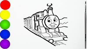 Gambar ini cocok untuk anak paud dan tk. Cara Menggambar Dan Mewarnai Mainan Thomas Thomas Friends Untuk Anak Youtube