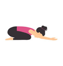 Pigeon pose this yoga pose is an intense stretch for the hip flexors. Child Pose Yoga Vector Images Over 1 200
