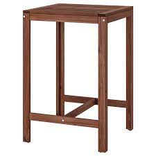 If you sit too low, it becomes uncomfortable to lean your arms against the table, since your shoulders end up in an unnaturally high position. Applaro Bar Table Outdoor Brown Stained Ikea