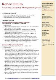 The sample below is for a emergency management resume. Emergency Management Specialist Resume Samples Qwikresume