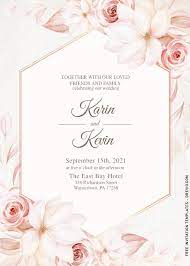Download an android emulator for pc and mac. 8 Modern Floral Wedding Invitation Templates Download Hundreds Free Printable Birthday Invitation Templates