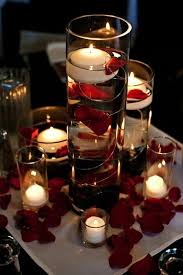 Romantic Table Setting Idea For Two Candle Centerpieces Wedding Centerpieces Wedding Table Centerpieces