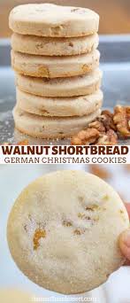 Christmas cookies or christmas biscuits are traditionally sugar cookies or biscuits (though other flavours may be used based on family traditions and individual preferences). Walnut Shortbread German Christmas Cookies Dinner Then Dessert