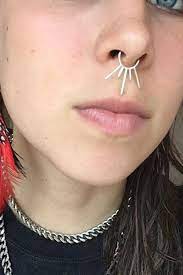 Septum Jewelry Silver Septum Ring Septum Piercing Septum Etsy In 2021 Septum Jewelry Jewelry Tragus Jewelry