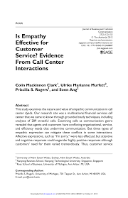 Rogers wireless customer service numbers: Pdf Is Empathy Effective For Customer Service Evidence From Call Center Interactions