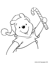 Disney knows how to celebrate free printable winnie the pooh coloring pages for kids. Christmas Pooh Bear With Candy Cane Coloring Pages Printable