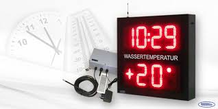 Die passende temperaturanzeige für den gewünschten anwendungsbereich. Led Uhrzeit Datum Und Temperaturanzeige Wecl140 2 R Wetelco