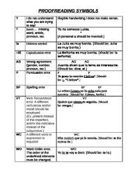 Spanish Proofreading Symbols