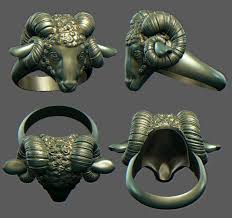 Ring Ram 3d Model Max C4d Obj 3ds Fbx Lwo Stl 3dexport Com By Denis2713 Jewelry Model 3d Jewelry Rings