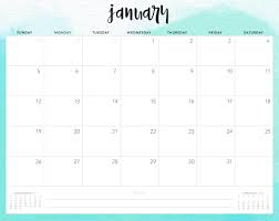 january 2020 calendar cute template printables data dictionary excel